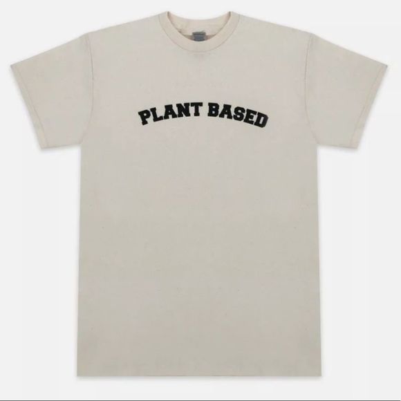 Unbranded Other - Plant Based Vegan Natural Cotton Black Graphic Eco Message Support Unisex TShirt